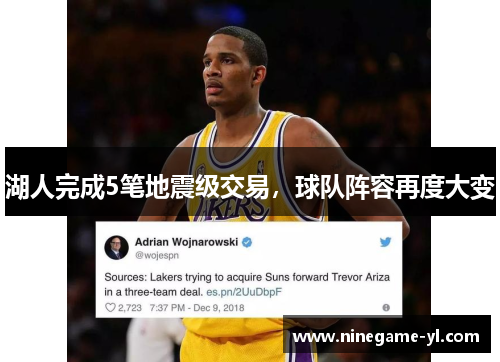 湖人完成5笔地震级交易，球队阵容再度大变